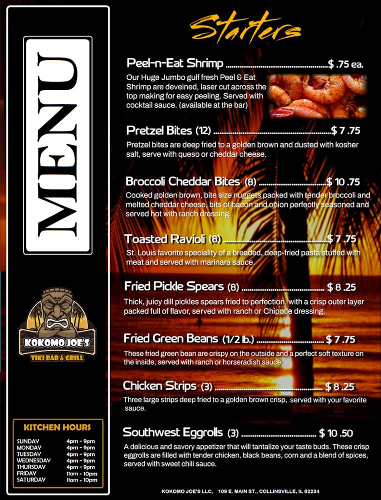 Kokomo Joe's Tiki Bar & Grill Menu image 2